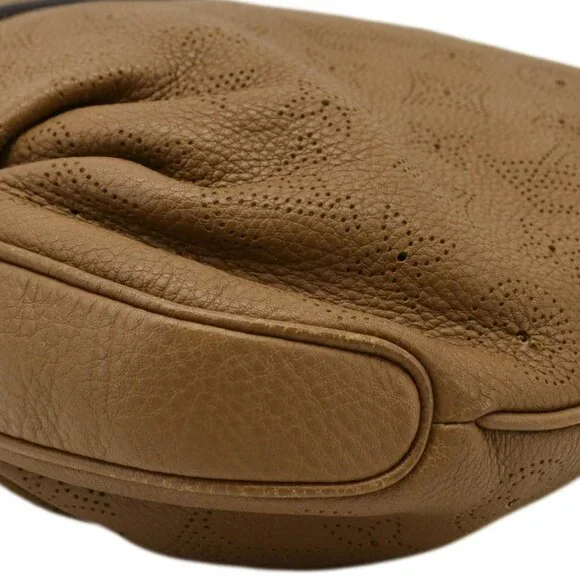 LOUIS VUITTON  Selene PM Mahina Leather Tote Shoulder Bag Tan - Picture 7 of 12